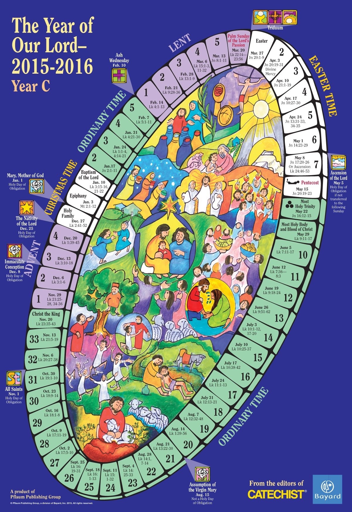 2015-2016 Liturgical Calendar | Catholic Education | Pinterest  Catholic Liturgical Calendar For Students