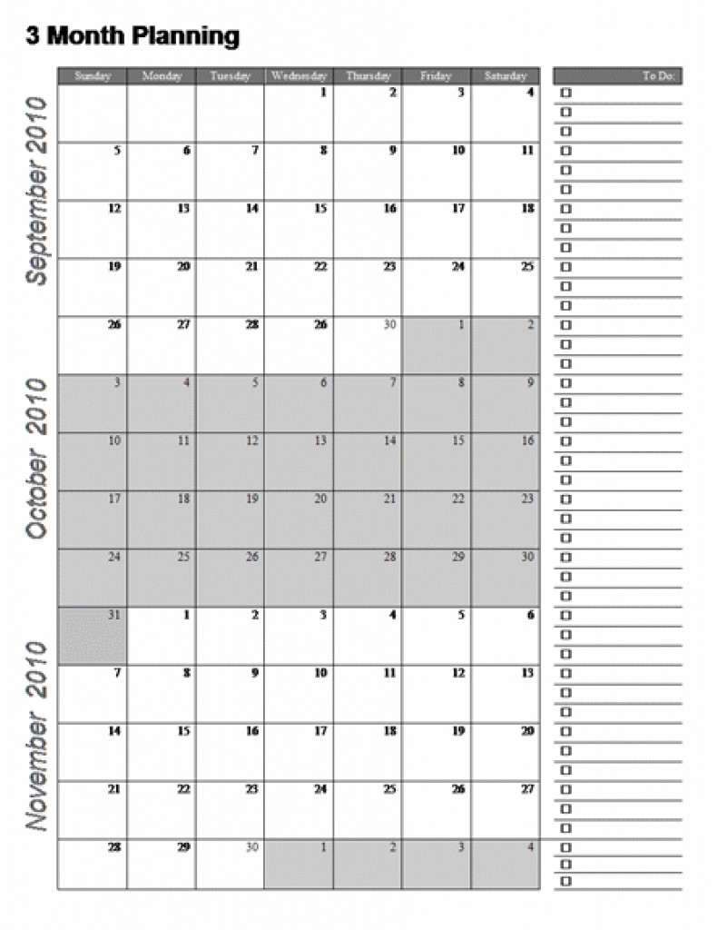 3 Month Printable Calendar 2018 Free 2017 Unusual | Vitafitguide  Free Printable Three Month Calendar