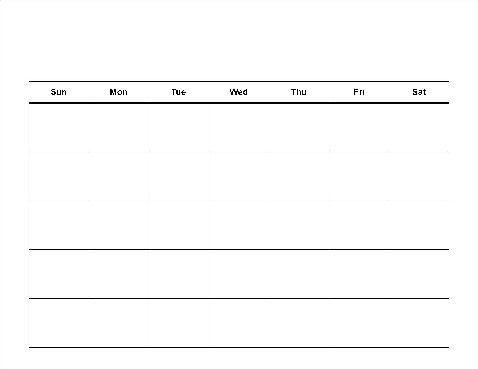 30 Day Blank Calendar Template  2 Week Blank Calendar Printable