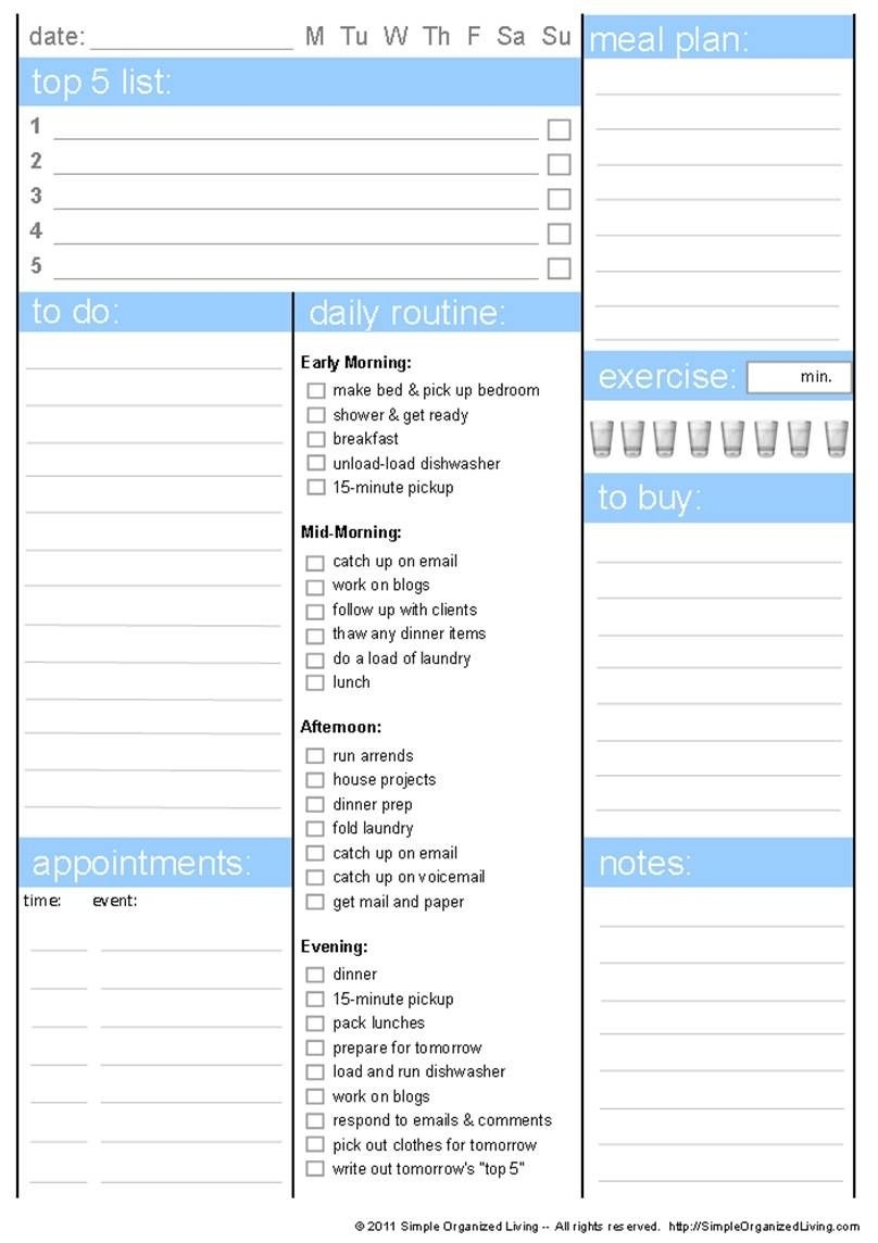 5 Ways To Get More Organized With Free Printables | Free Printable  Printable Pick Up Schedule Template