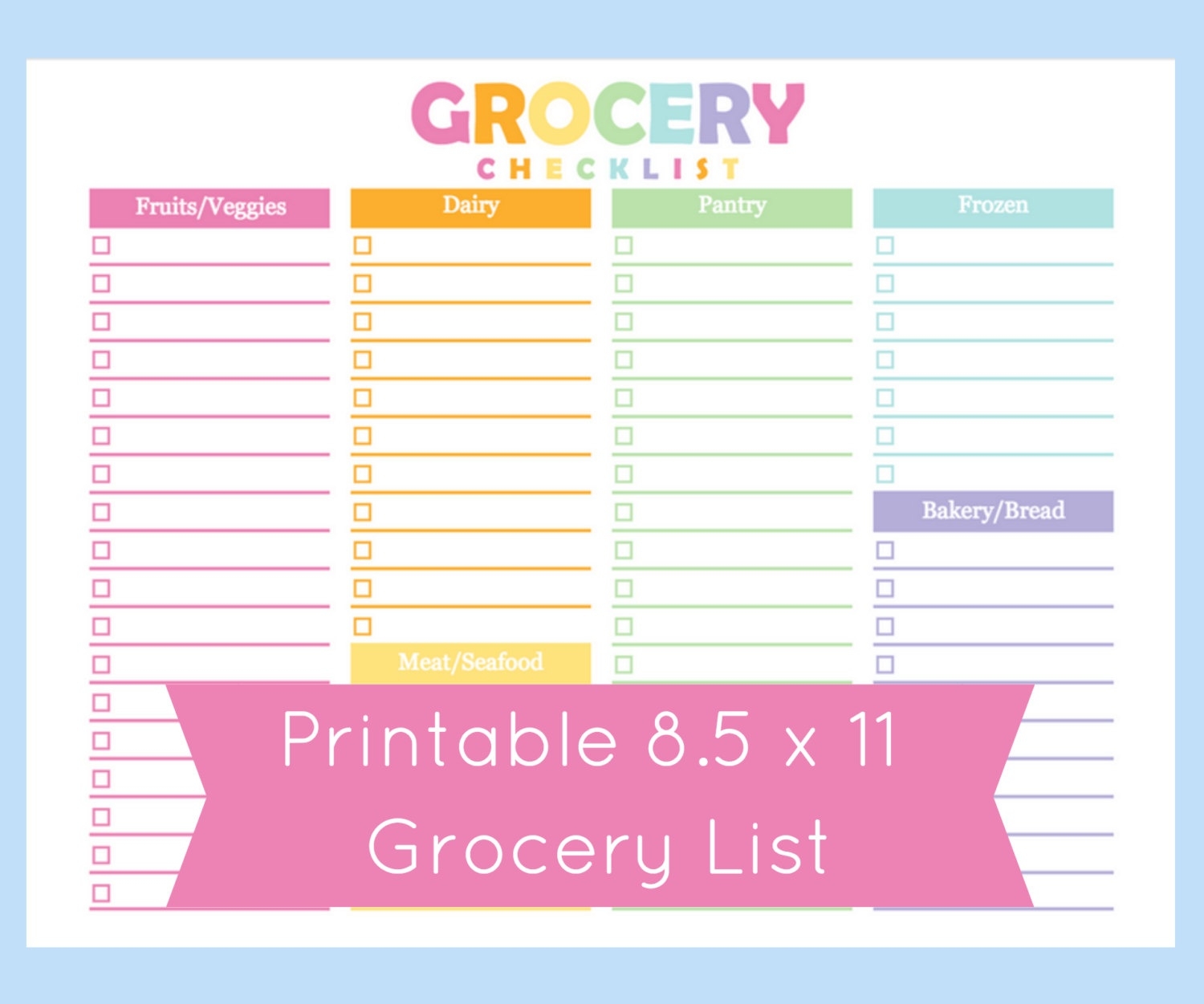 Editable Grocery List Template Filename – Infoe Link  Blank Shopping List Template A4 Editable