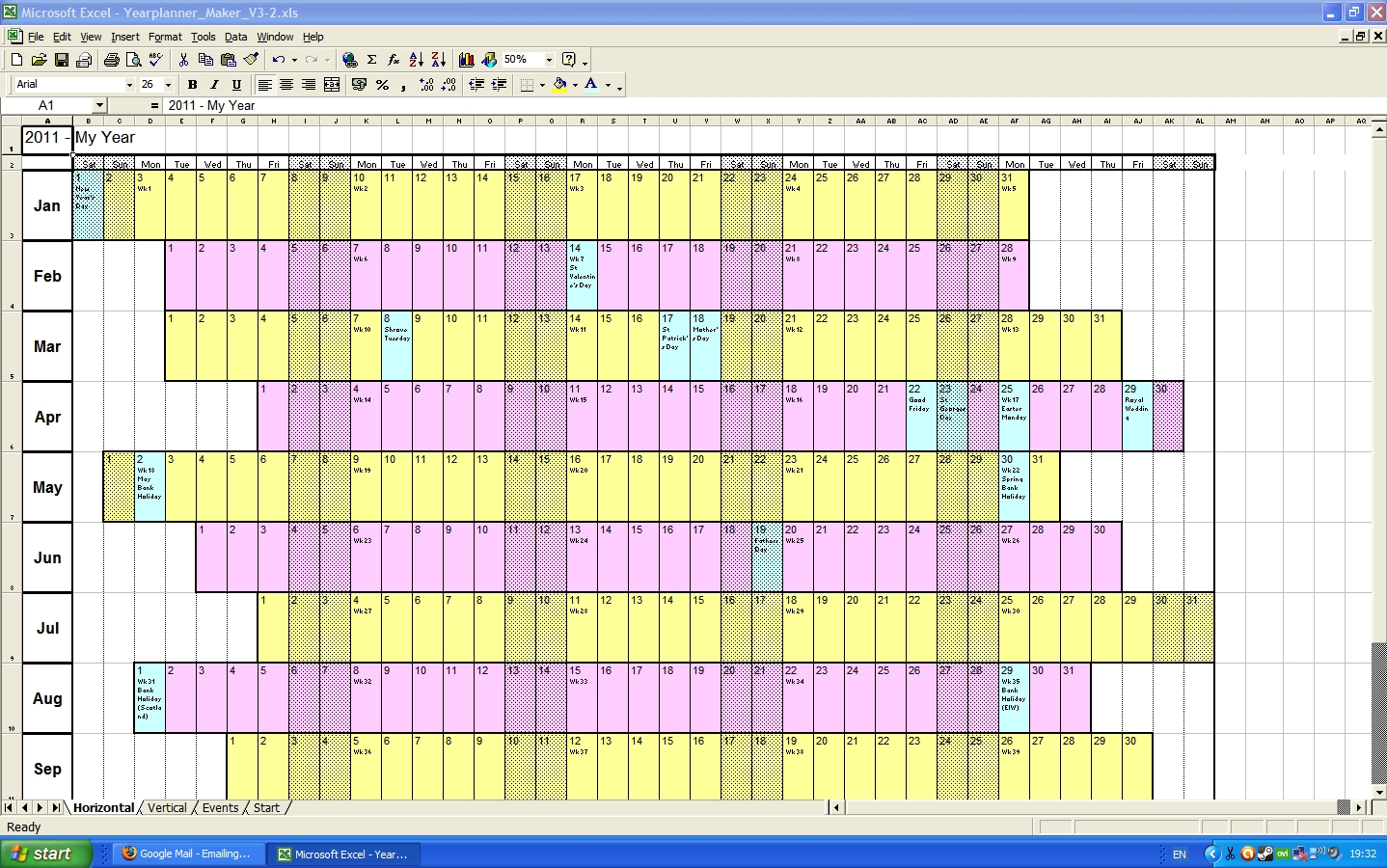 microsoft excel schedule template yearly