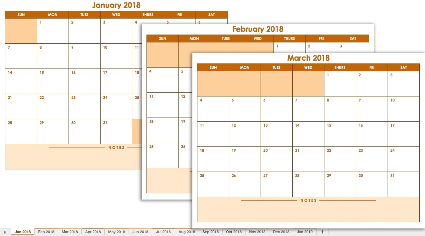 Free Excel Calendar Templates  Printable Large Blank Three Month Calendar Template