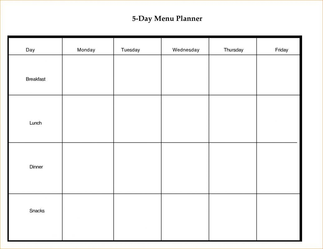Free Printable 5 Day Monthly Calendar Onlyagame With Template  Blank Calendar Template 5 Day