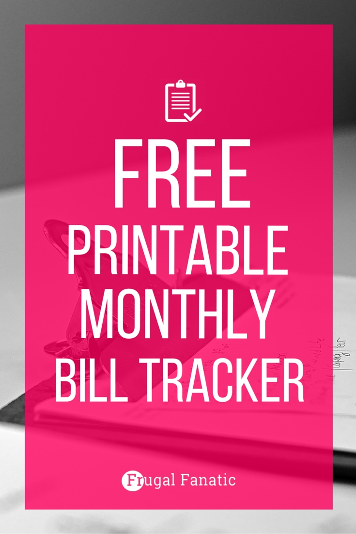 Free Printable Bill Tracker: Manage Your Monthly Expenses | Free  Free Printable Monthly Bill Tracker