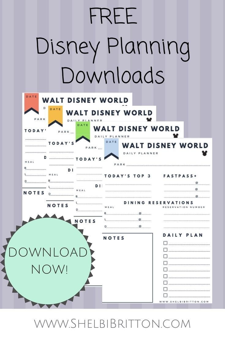 Free Walt Disney World Vacation Planning Printables! Download These  Disney World Printable Planning Sheets