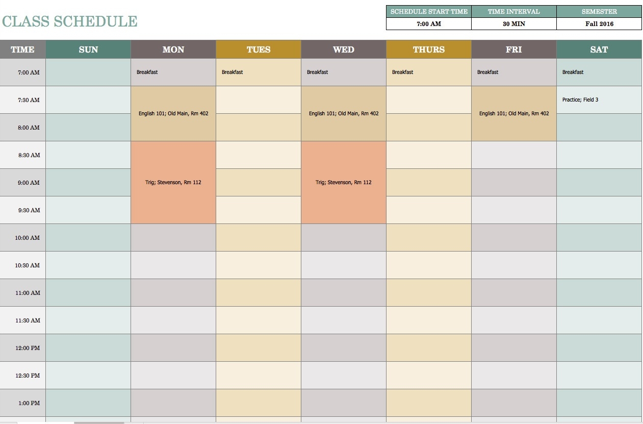 30 Day Calendar Template Excel Template Calendar Design