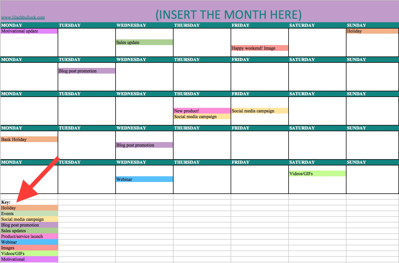 How To Create A Social Media Calendar + Free Social Media Calendar  Social Media Posting Calendar Template