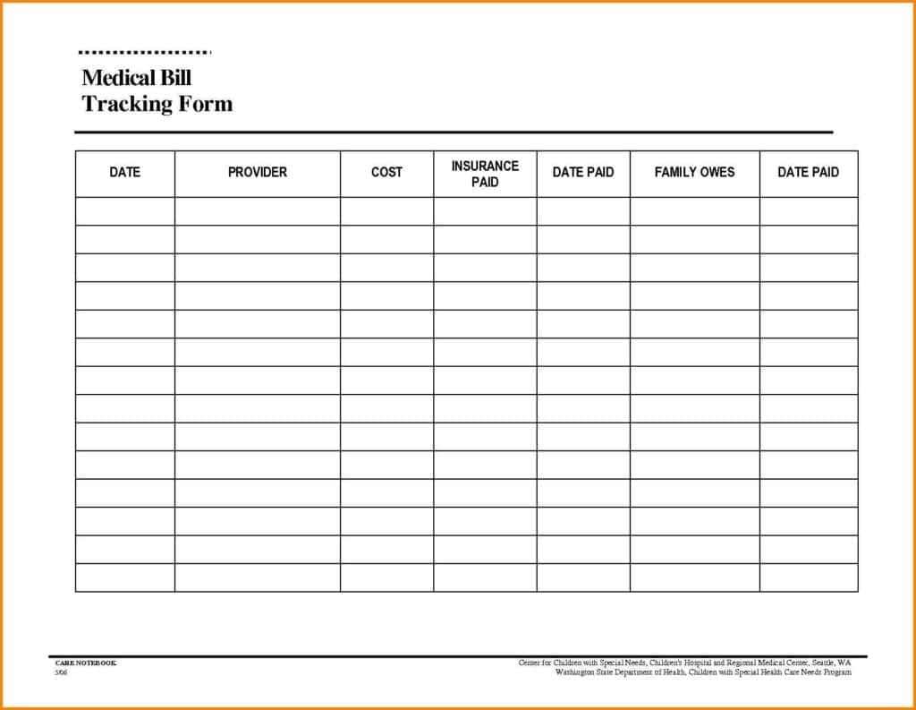 Blank Monthly Bill Payment Worksheet Template Calendar Design