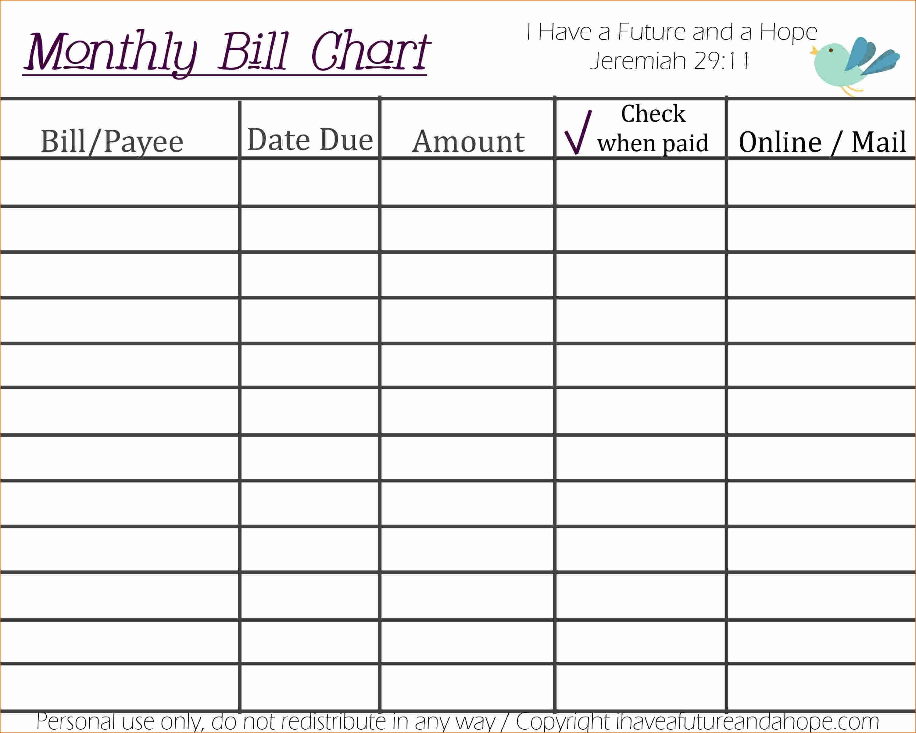 Printable Bill Organizer Calendar - Yeniscale.co  Calendar To Print For Bills