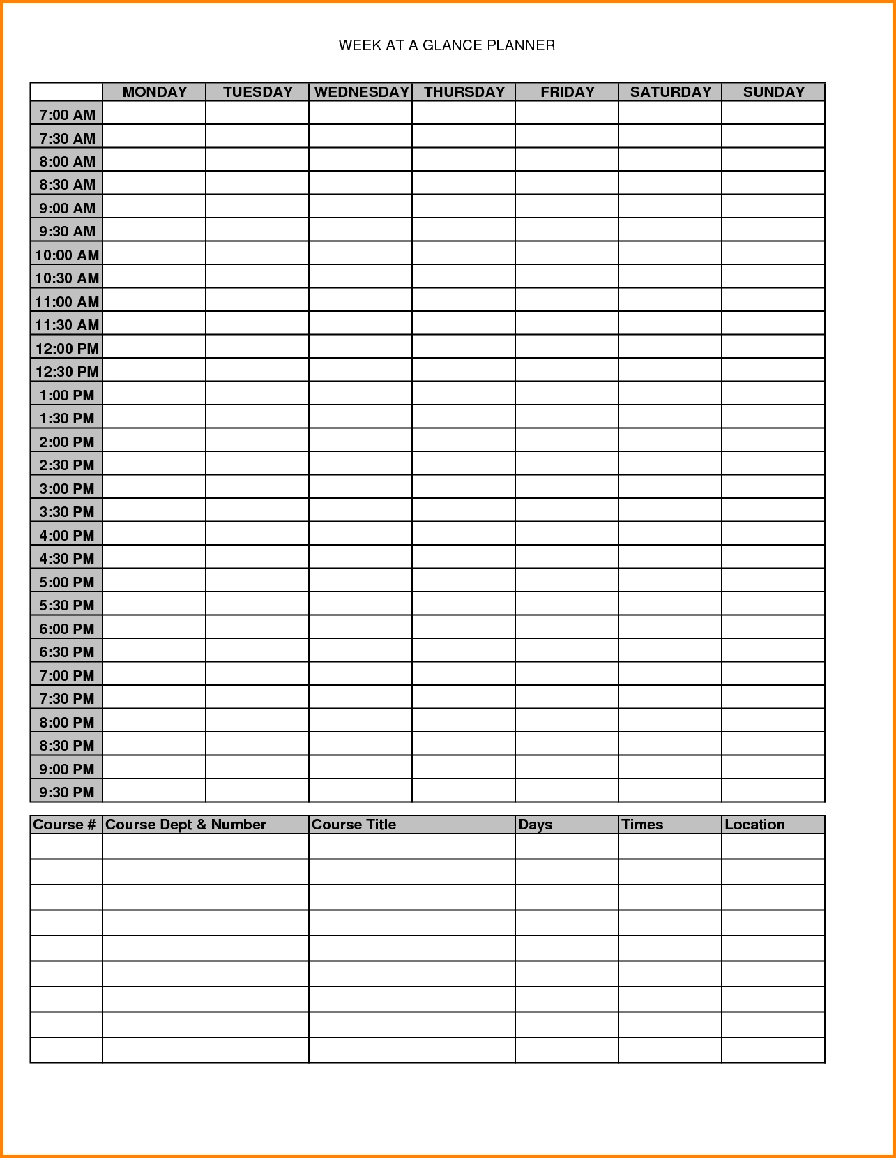 Receipt Log Template  Weekly Planner Printable 5 Am Start