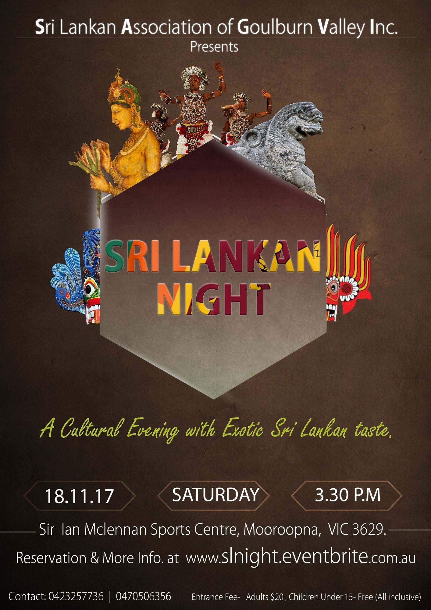 Sri Lankan Night - A Sri Lankan Cultural Show - Greater Shepparton  18 August 1987 In Sri Lanka