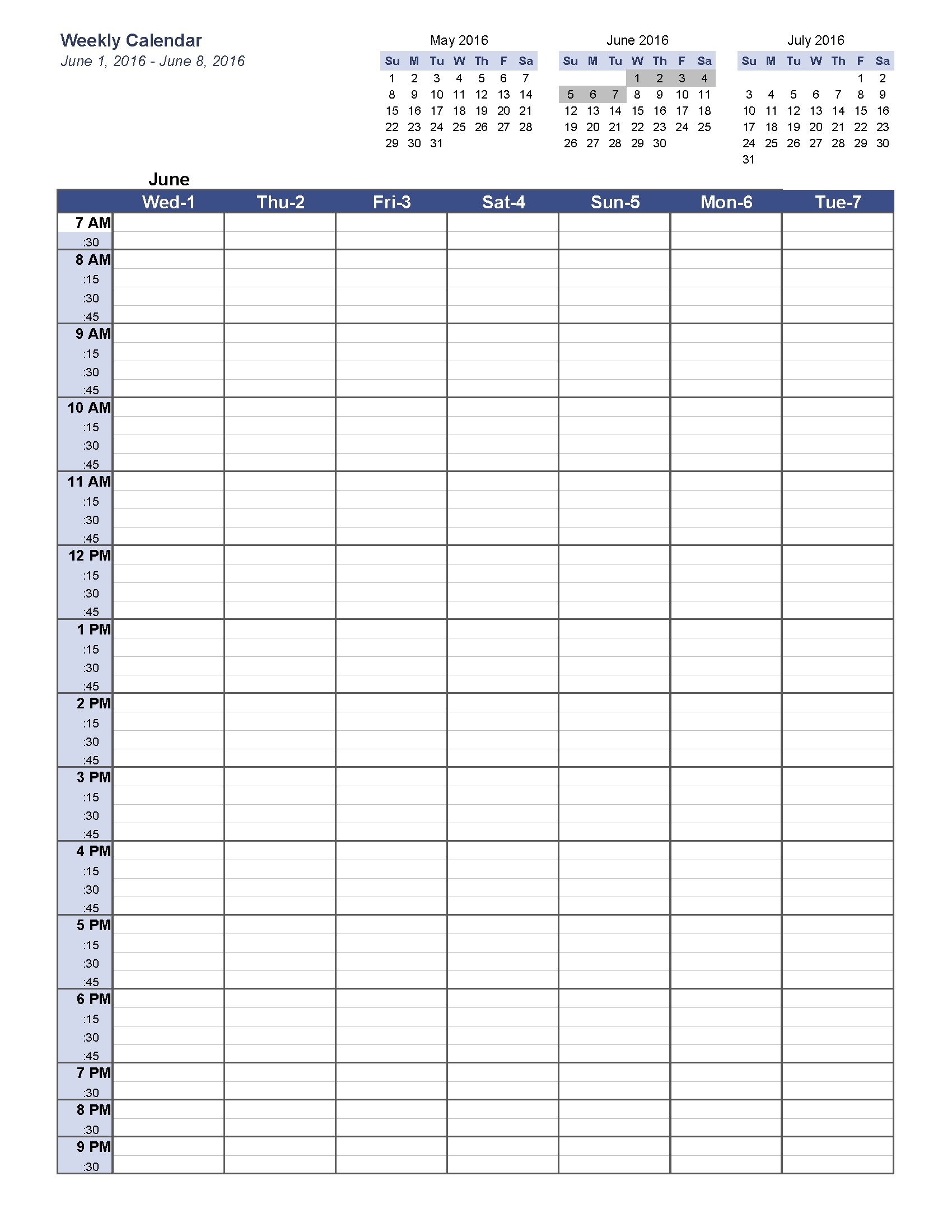 Week Calendar Template | Doliquid  One Week Calendar Template Printable