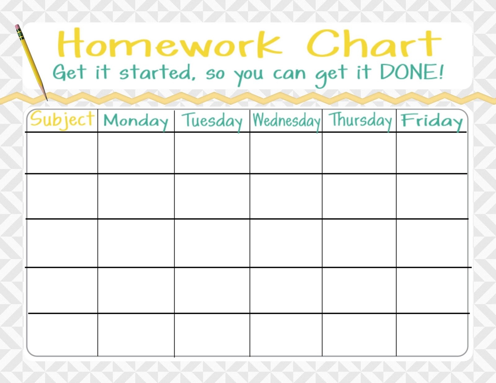 Weekly Homework Assignment Sheets - Yeniscale.co  1St Grade Homework Chart Templates