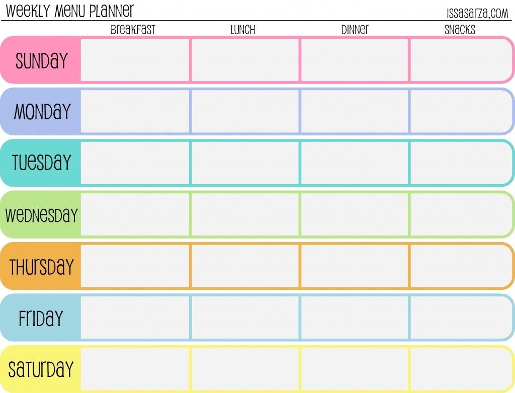 Weekly Planner Calendar Template  Free Printable Weekly Schedule Planner