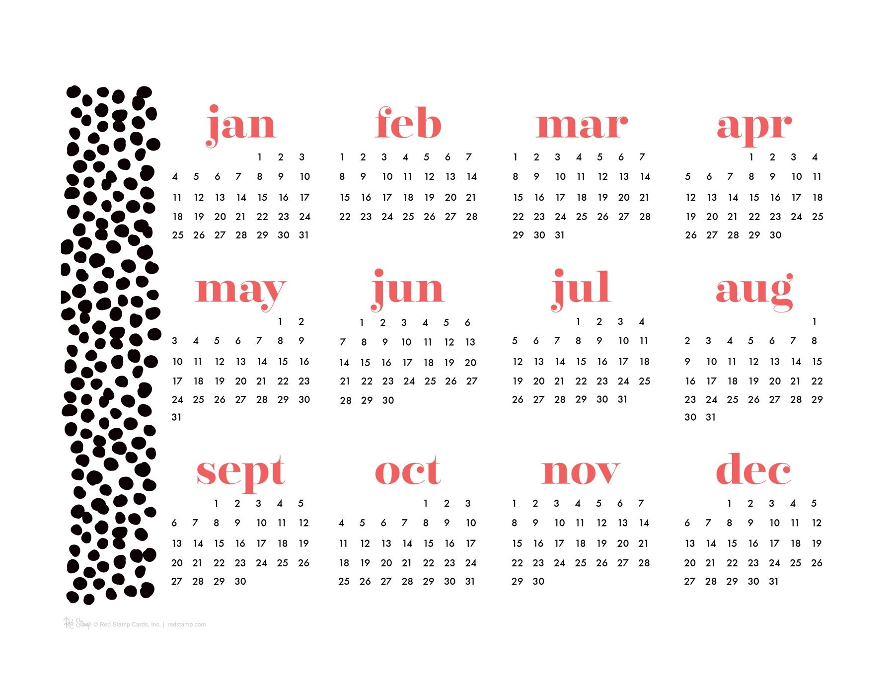 Year At A Glance Calendar – Expressionludocreative  Year Calendar At A Glance