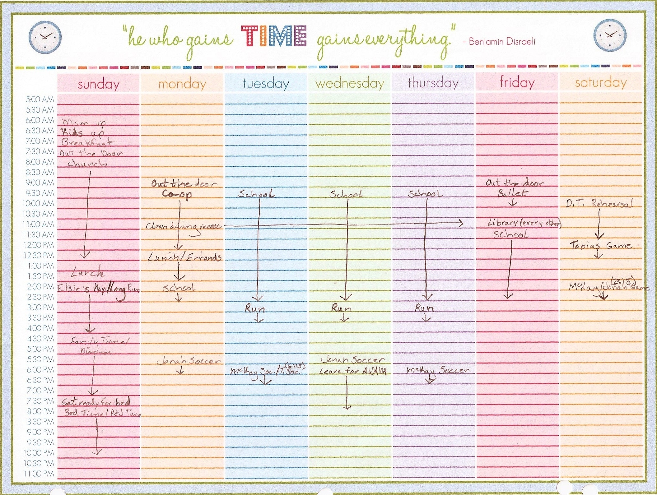 Free Weekly Schedule Template | Trattorialeondoro  Free Printable Daily Calendar With Time Slots