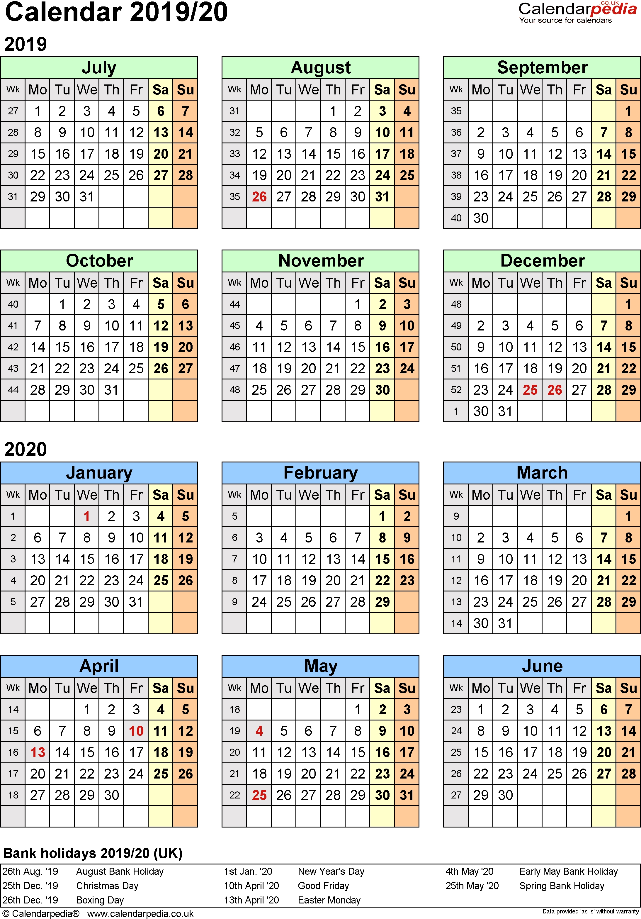 Calendar All Years Excel Template Calendar Design