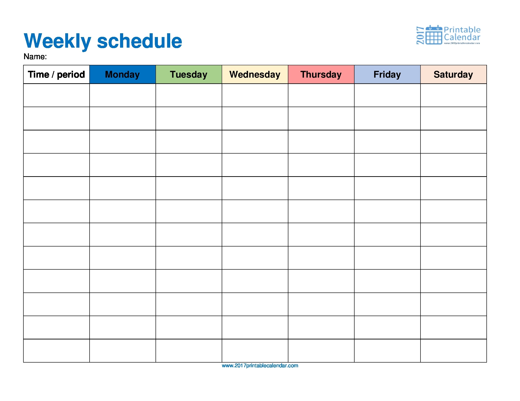 Template Schedule Weekly - 28 Images - Weekly Calendarhour  Printable Appointment Calendars Monday Through Friday