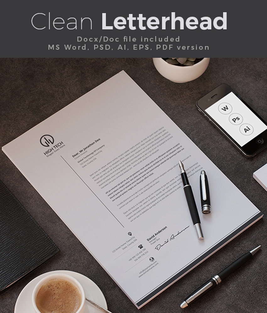 25 Professional Modern Letterhead Templates  Itt Technical Institute Blank Letterhead