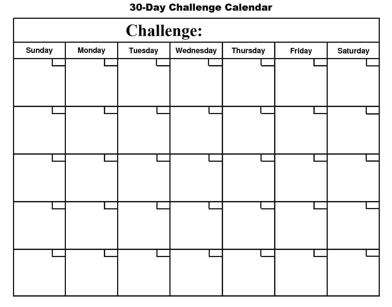 30 Day Calendar Blank Printable Template Pdf | April 2018 Calendar  Blank 30 Day Calendar Template