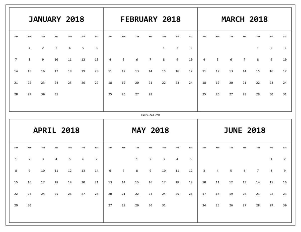 Blank 2018 Calendar Word 3 Months To Page – Template Calendar Design  Three Month Single Page Calendar
