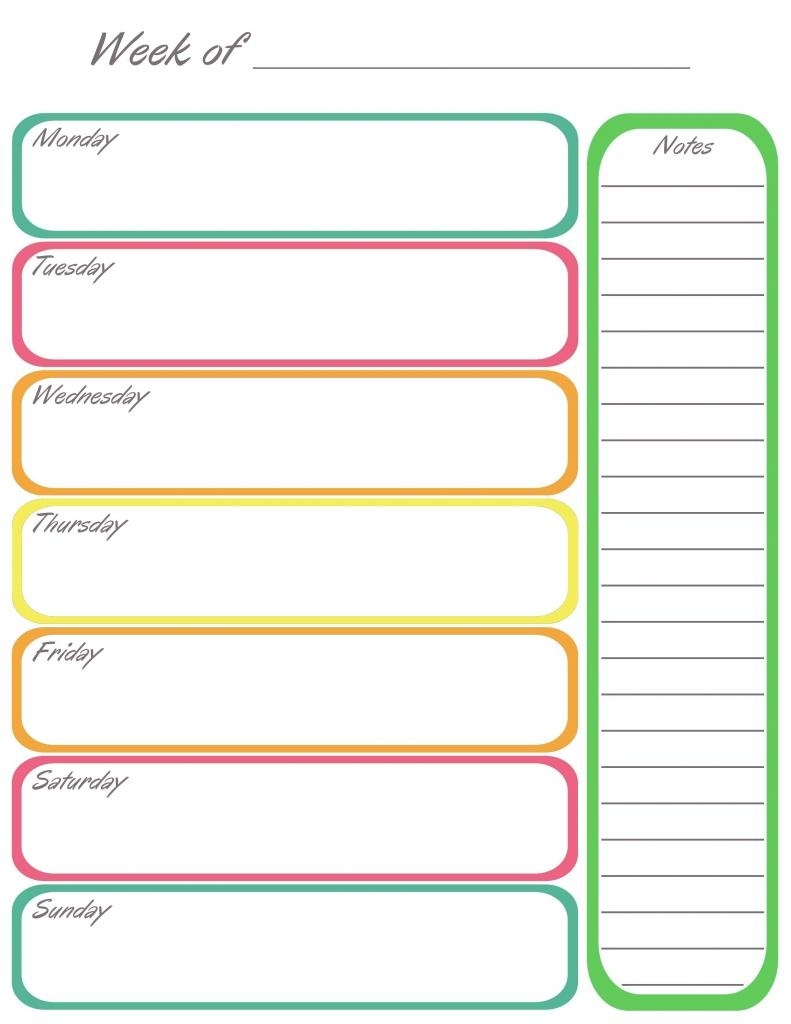 Blank 6 Week Calendar  Free Printable Weekly Planner Calendars