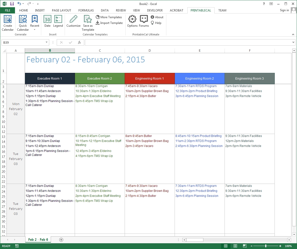Customize And Print Calendar Templates In Excel And Word  7-Day Week Blank Calendar Template