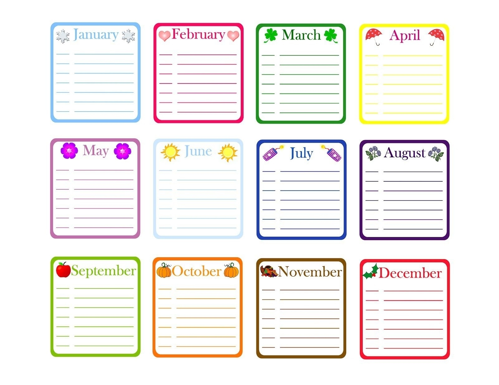 Free Printable Blank Calendar Template 2017 | Blank Calendar Template  Free Printable Birthday Chart Templates