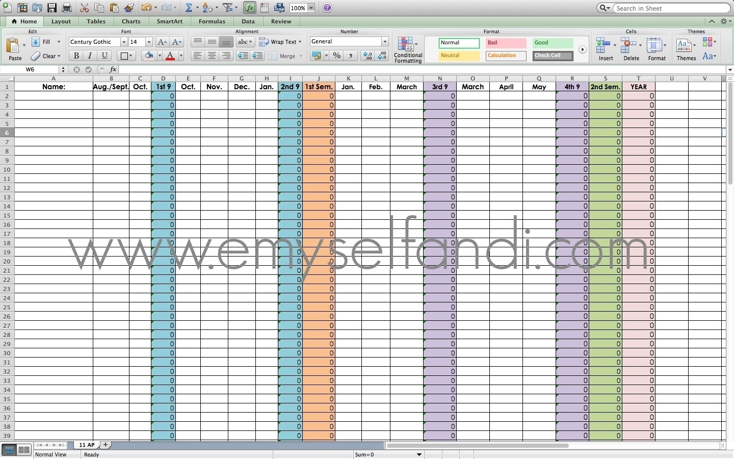How To Make Full Year Attendance Sheet | Template Calendar Printable  How To Make Full Year Attendance Sheet
