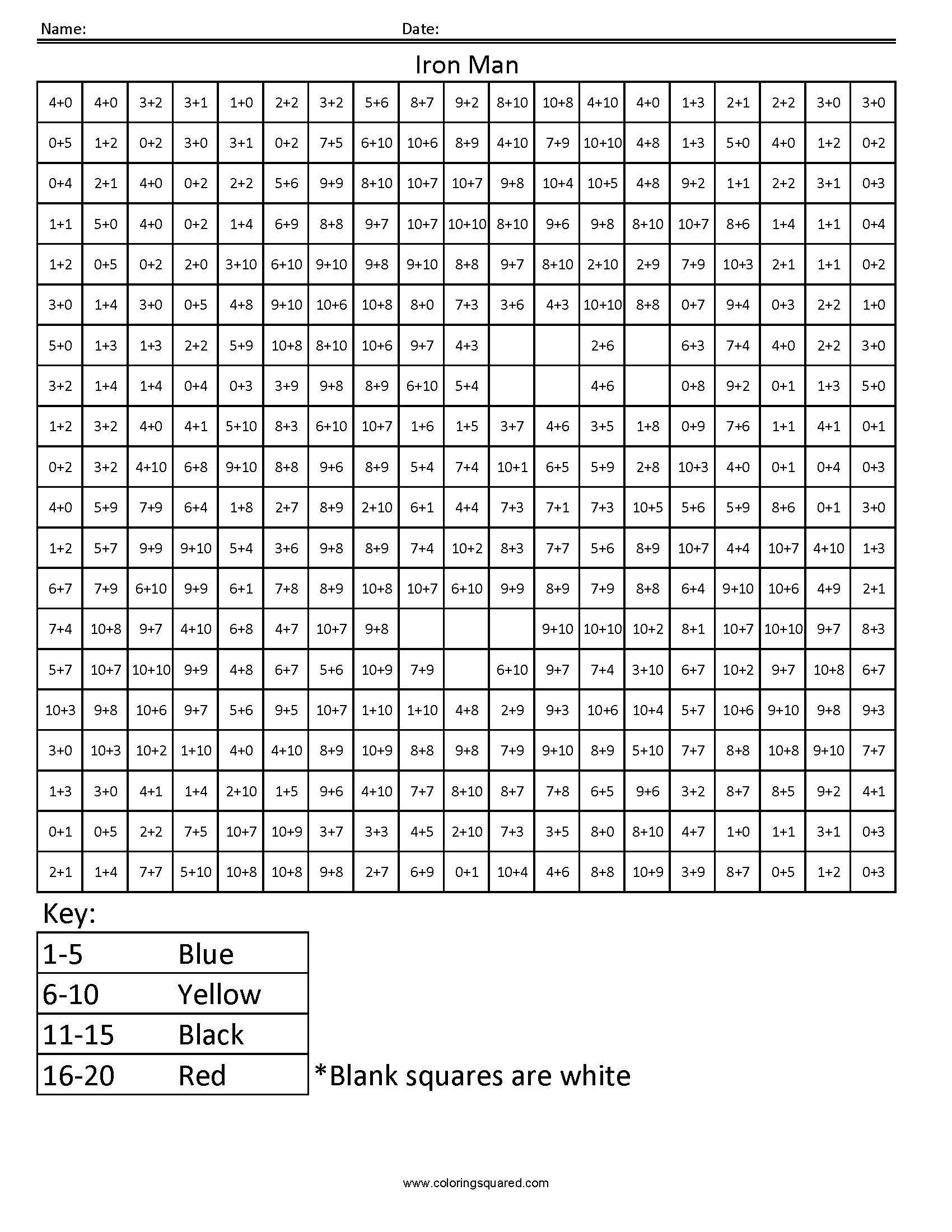 Superhero Addition And Subtraction | Boys Will Be Boys | Pinterest  Colouring In Square Sheets For Year Three No Color