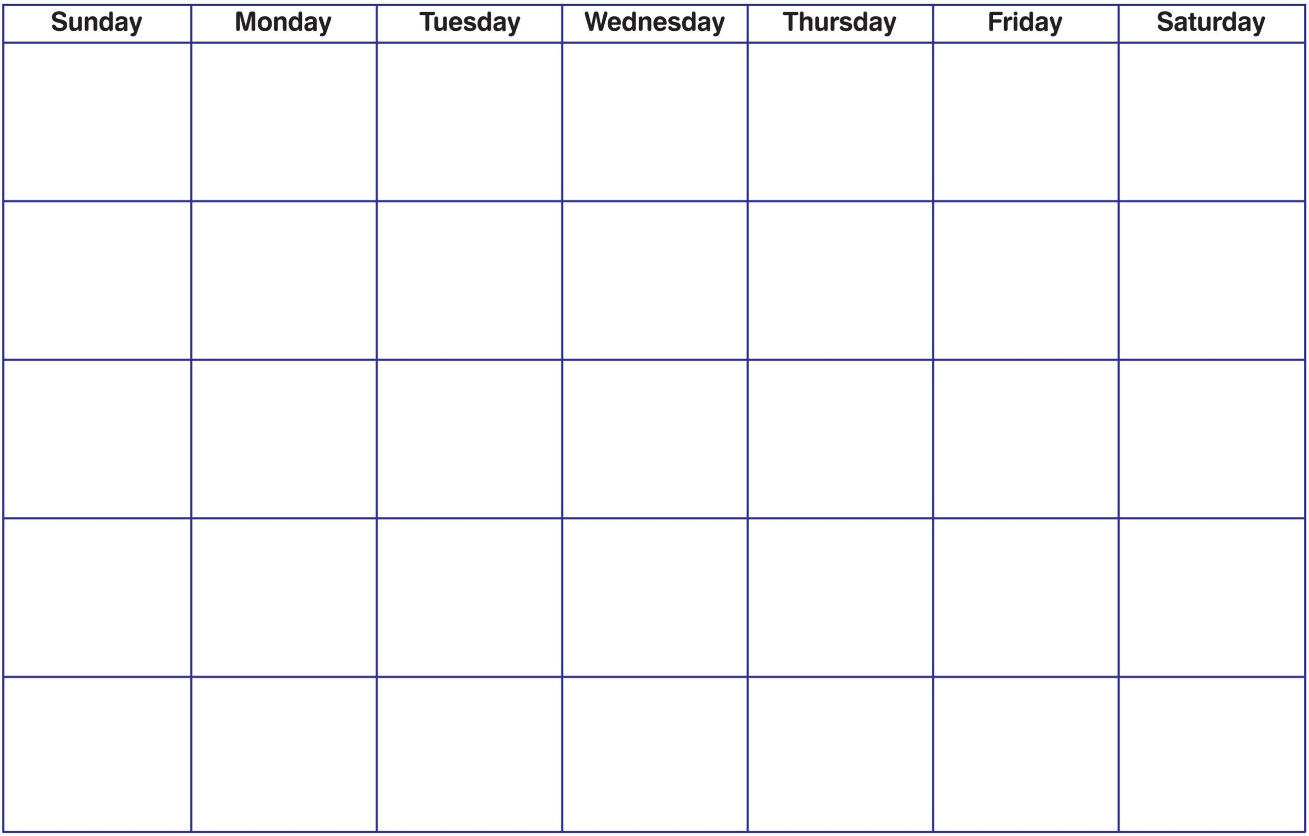 Monthly Calendar Template Google Docs