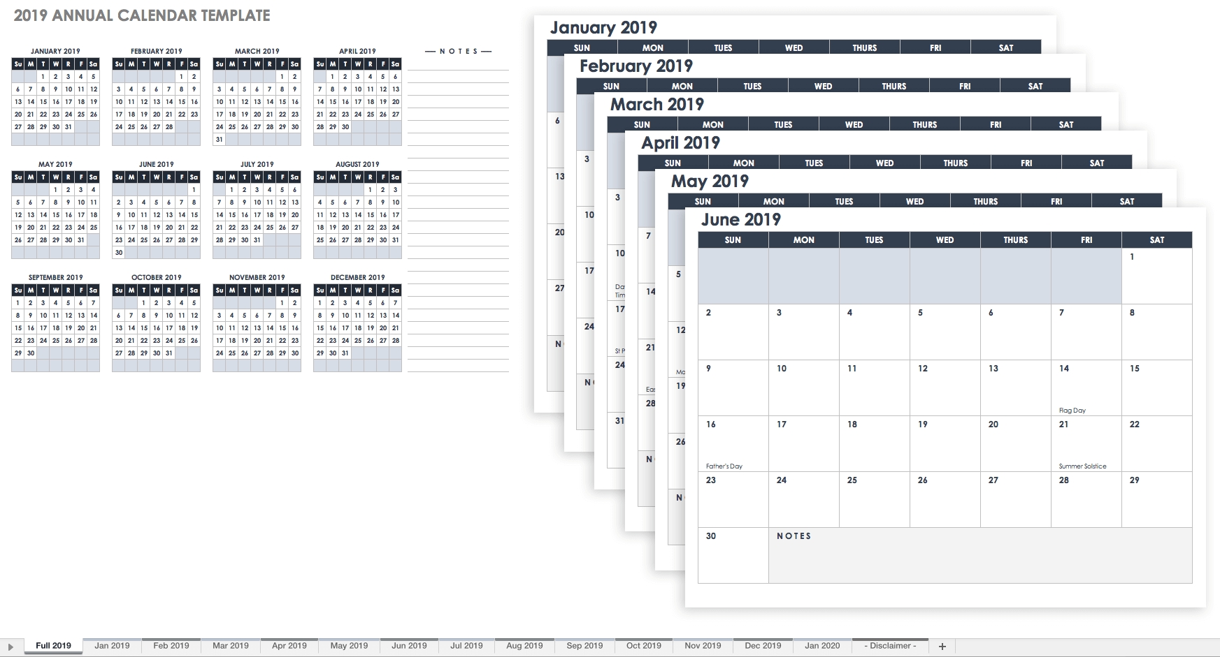 15 Free Monthly Calendar Templates | Smartsheet  Free Blank Monthly Planner Templates