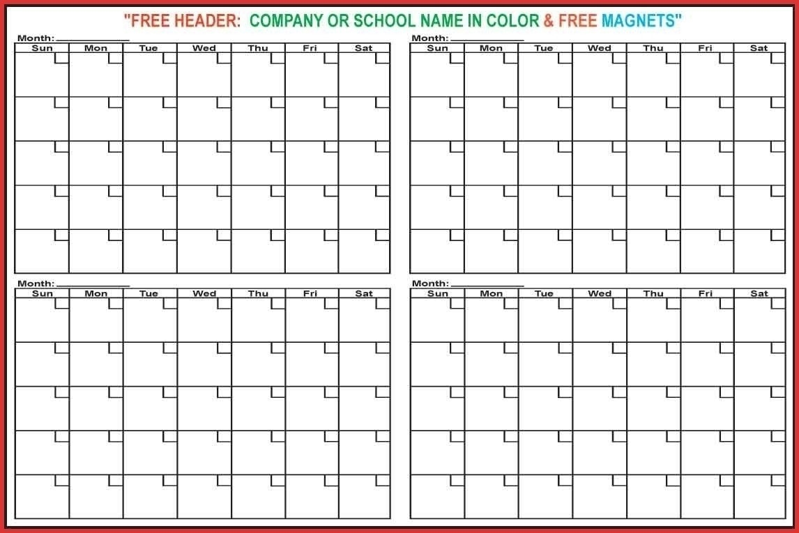 4 Month Blank Calendar Template | Template Calendar Printable Free  Calender For Last 3 Months