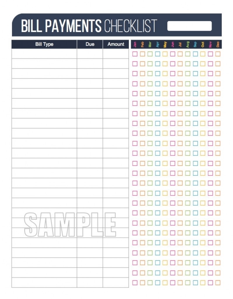 Bill Pay Checklist F Monthly Payment Calendar Printable Template  Monthly Bill Bill Checklist With Confirmation Number Column