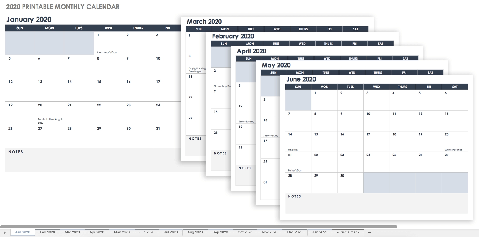 Free Excel Calendar Templates  Free Editable Monthly Calendar Template