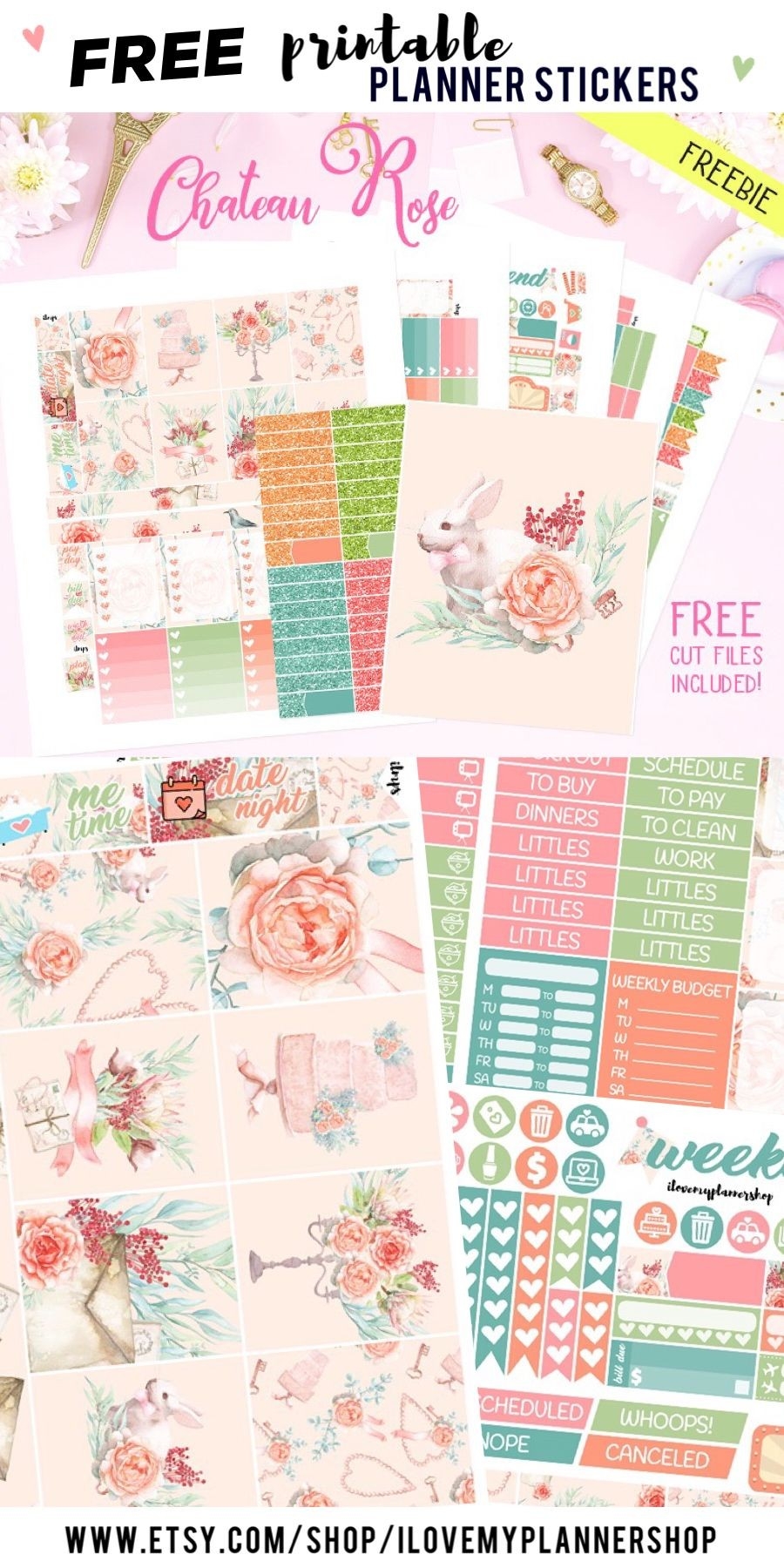 Free Weekly #sticker Kit. Includes Decoboxes, Washi, Littles  Free Monthly Calendar Erin Huff