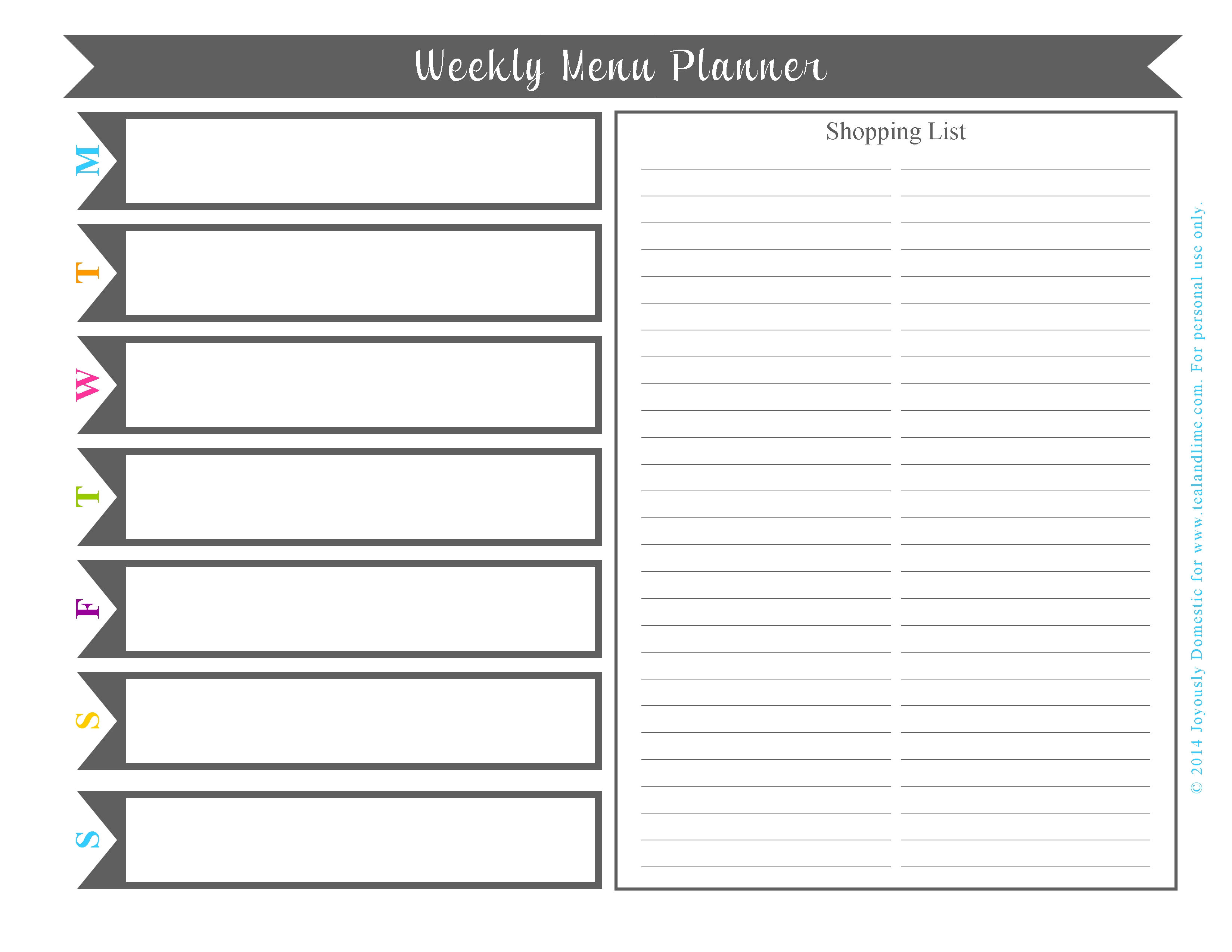 Plan Your Weekly Dinner Menu In Under 30 Minutes (Free Printable)  Monthly Printable Blank Menus To Print