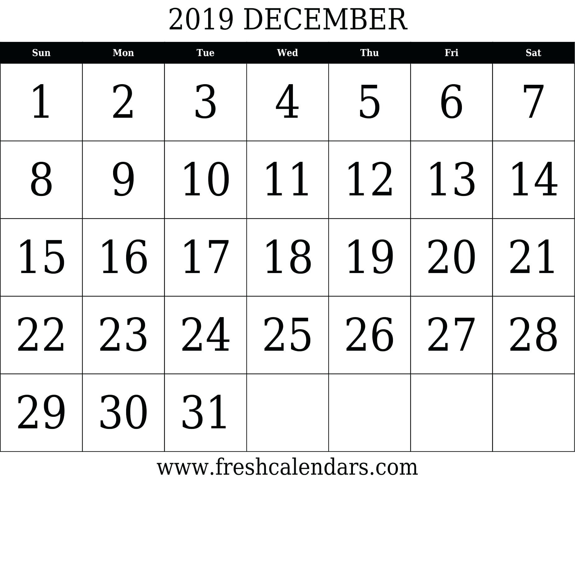 Printable Numbers 1-31 For Calendar – Template Calendar Design  Large Printable Calendar Numbers 1-31