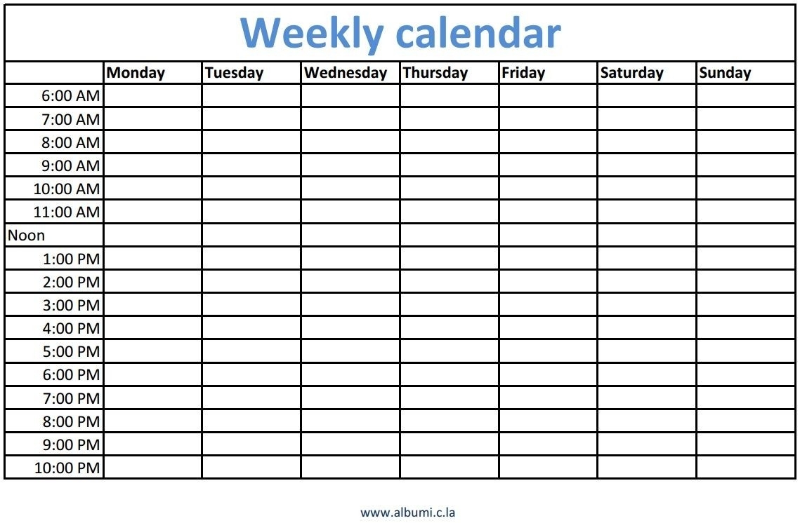 Weekly Calendars With Times Printable | Calendars 2018 Kalendar 2018  Printable Calendars With Time Slots