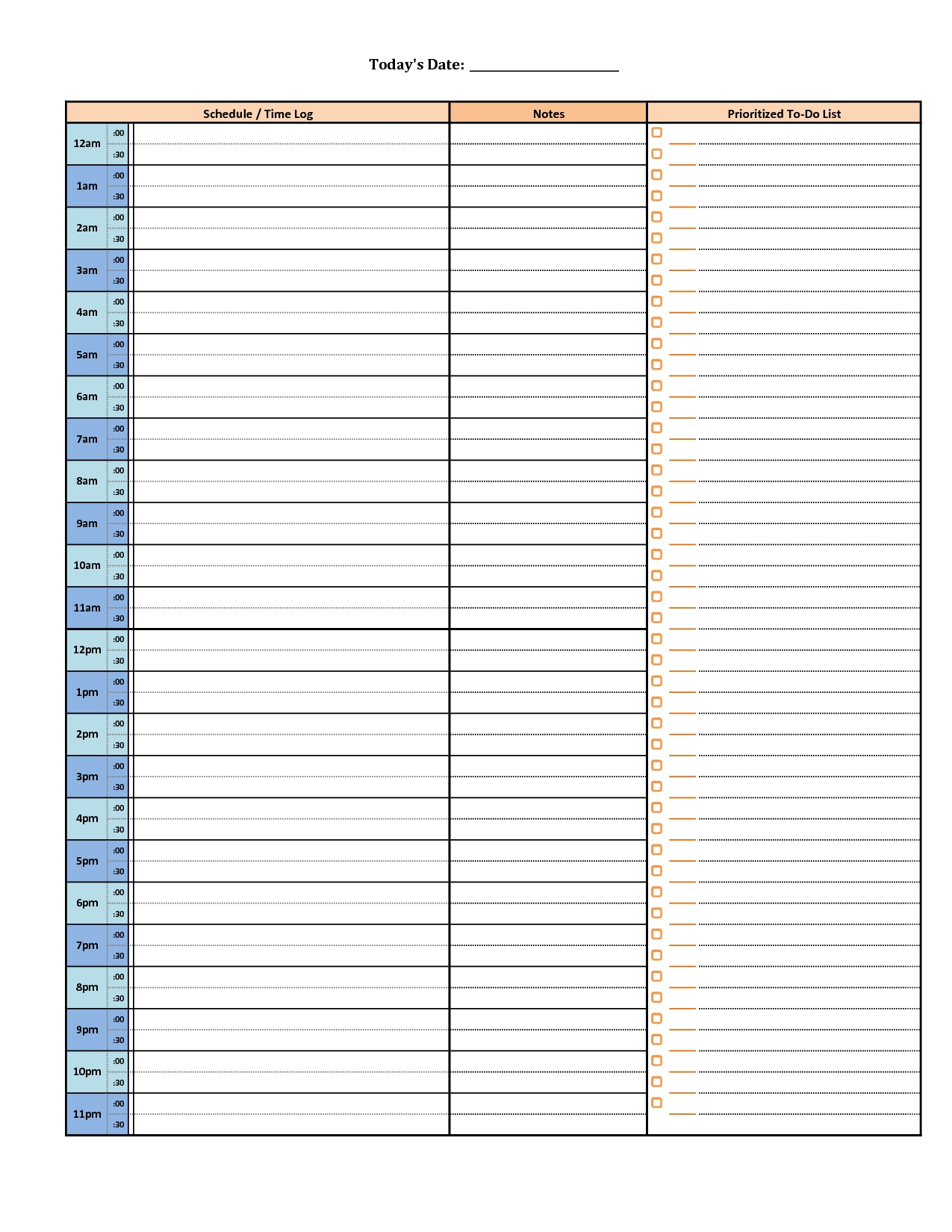 Weekly Hourly Planner Te Pdf Agenda Excel One Week Calendar  One Week Daily Calendar Printable