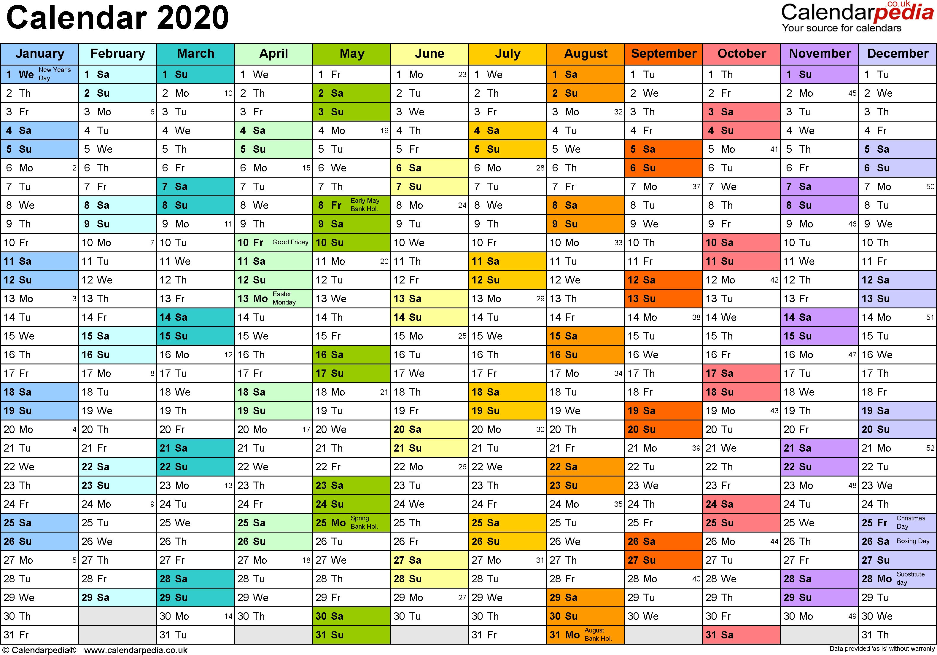 Calendar 2020 (Uk) - 16 Free Printable Pdf Templates  2020/2020 Financial Year Planner