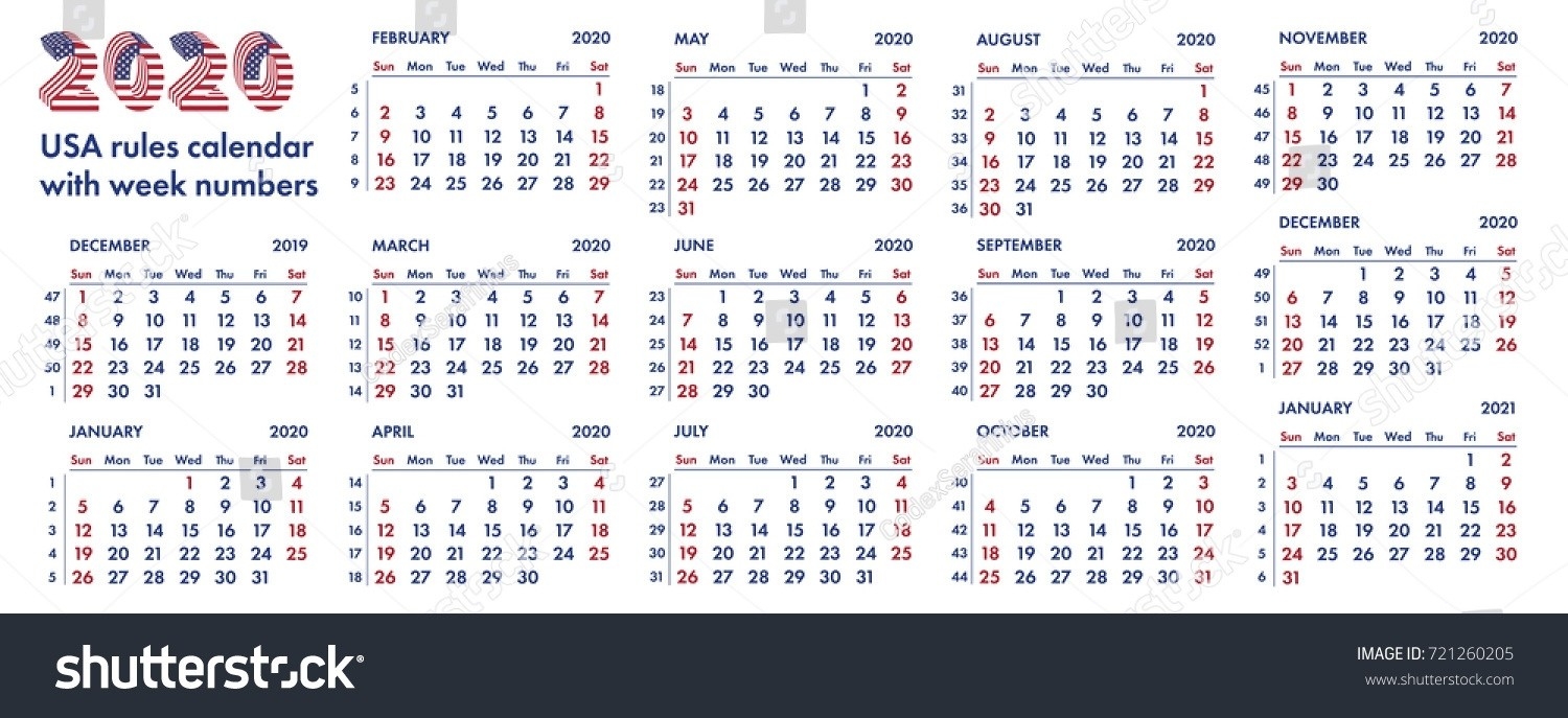 2020 Calendar With Week Numbers In Pdf - Template Calendar ...