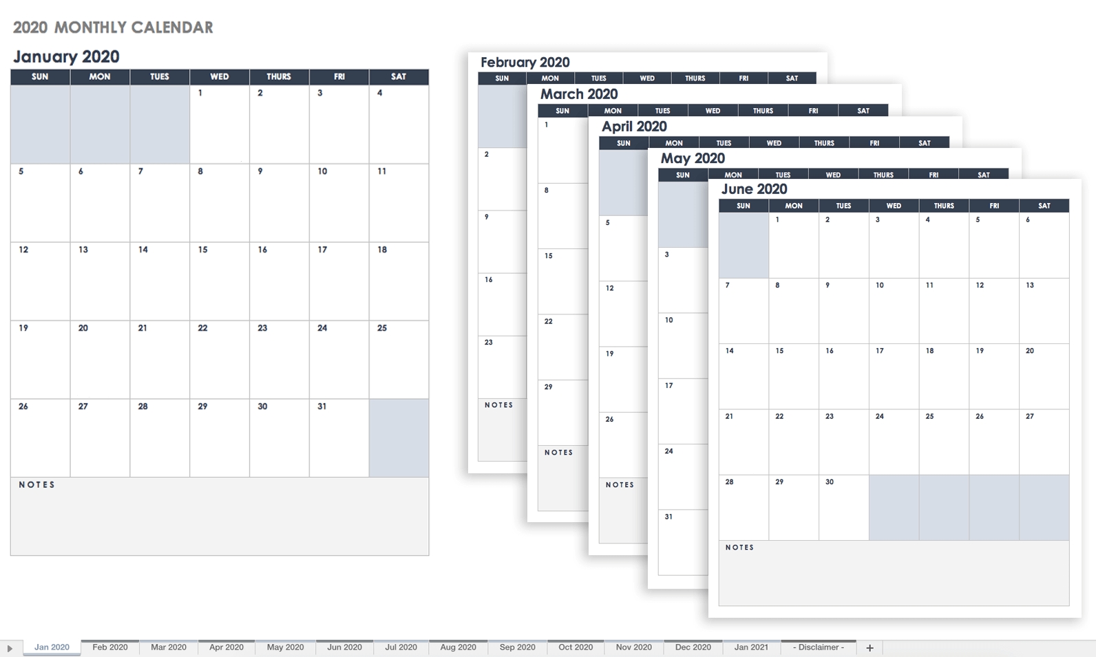 Free Google Calendar Templates | Smartsheet  Attendance Tracking Calendar 2020
