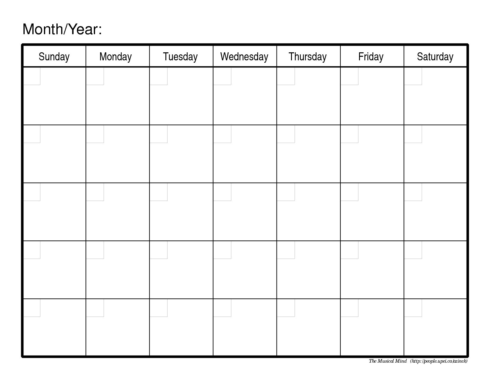 Full Page Calendar Template - Vapha.kaptanband.co  Full Page Monthly Printable Calendars