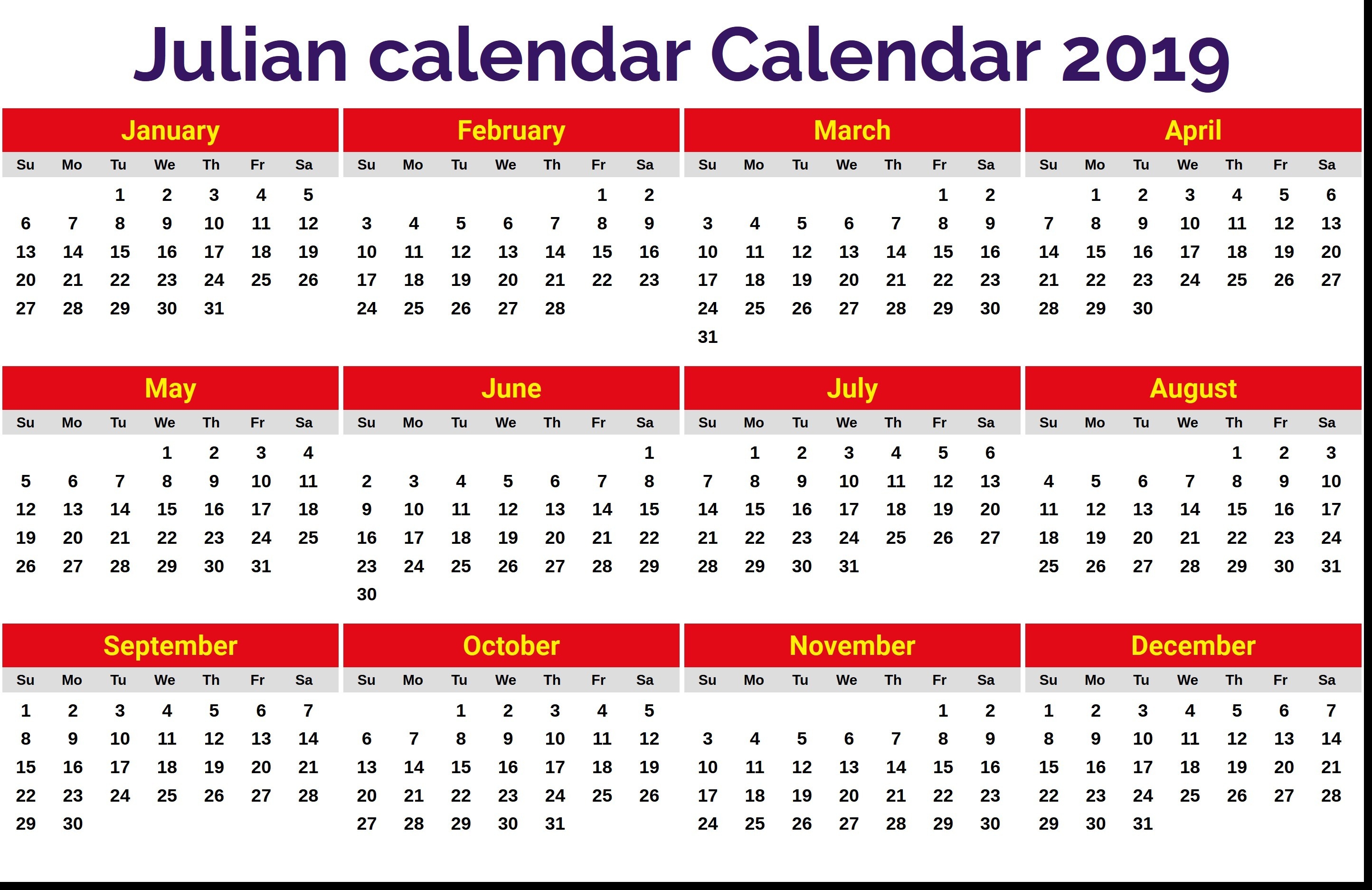 Military Julian Date Calendar Template Calendar Design