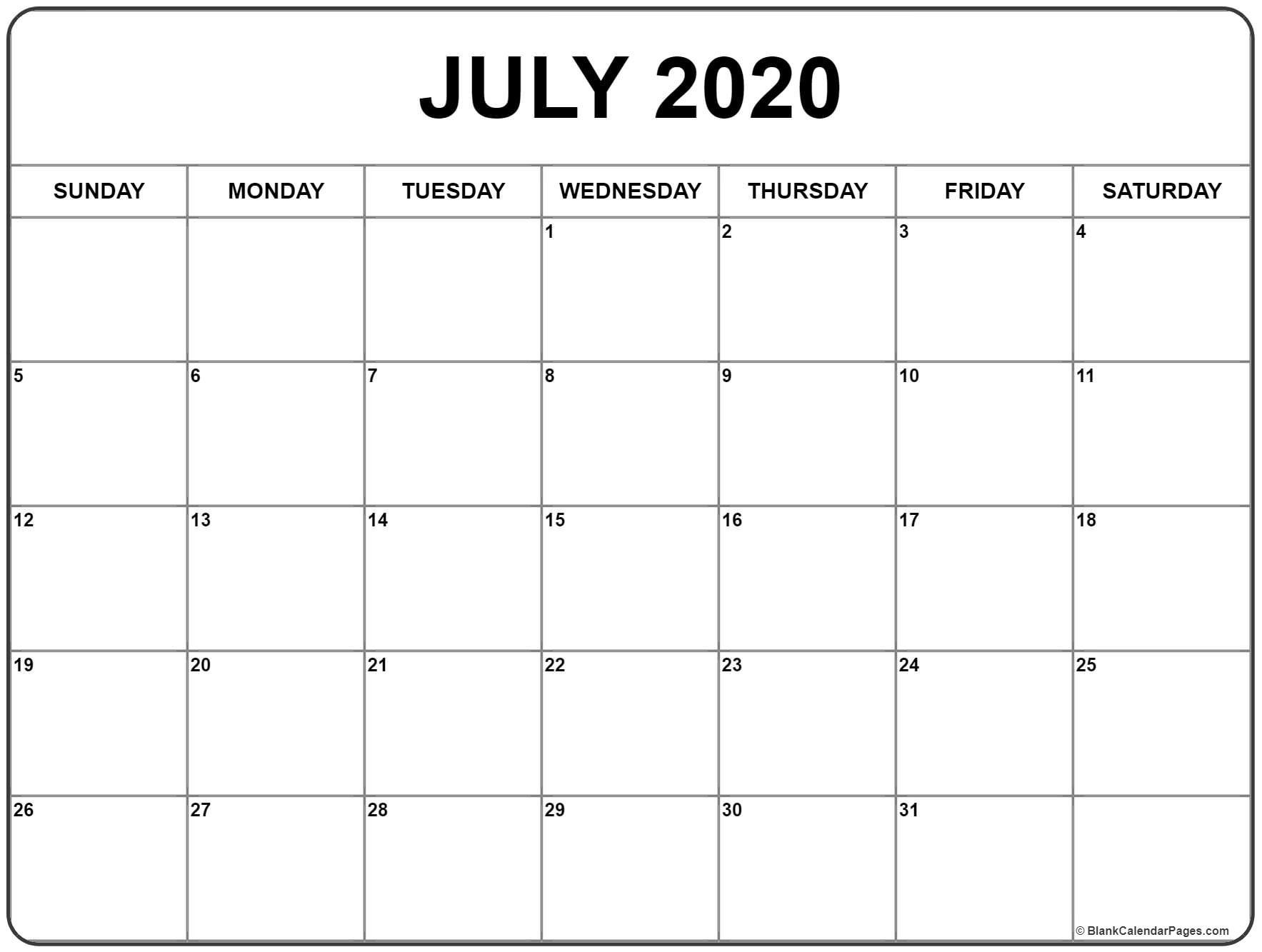 July 2020 Calendar | Printable Calendars | Blank Monthly  July 2020 To June 2020 Australia Calendar