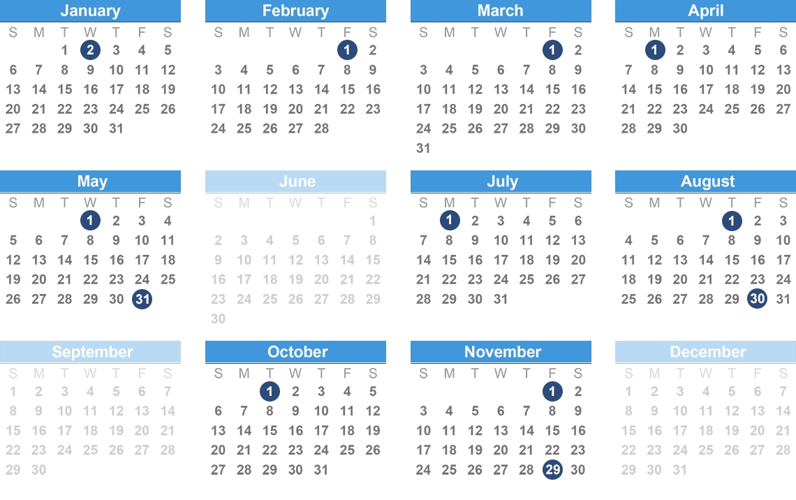 2020 Postal Pay Period Calendar Template Calendar Design