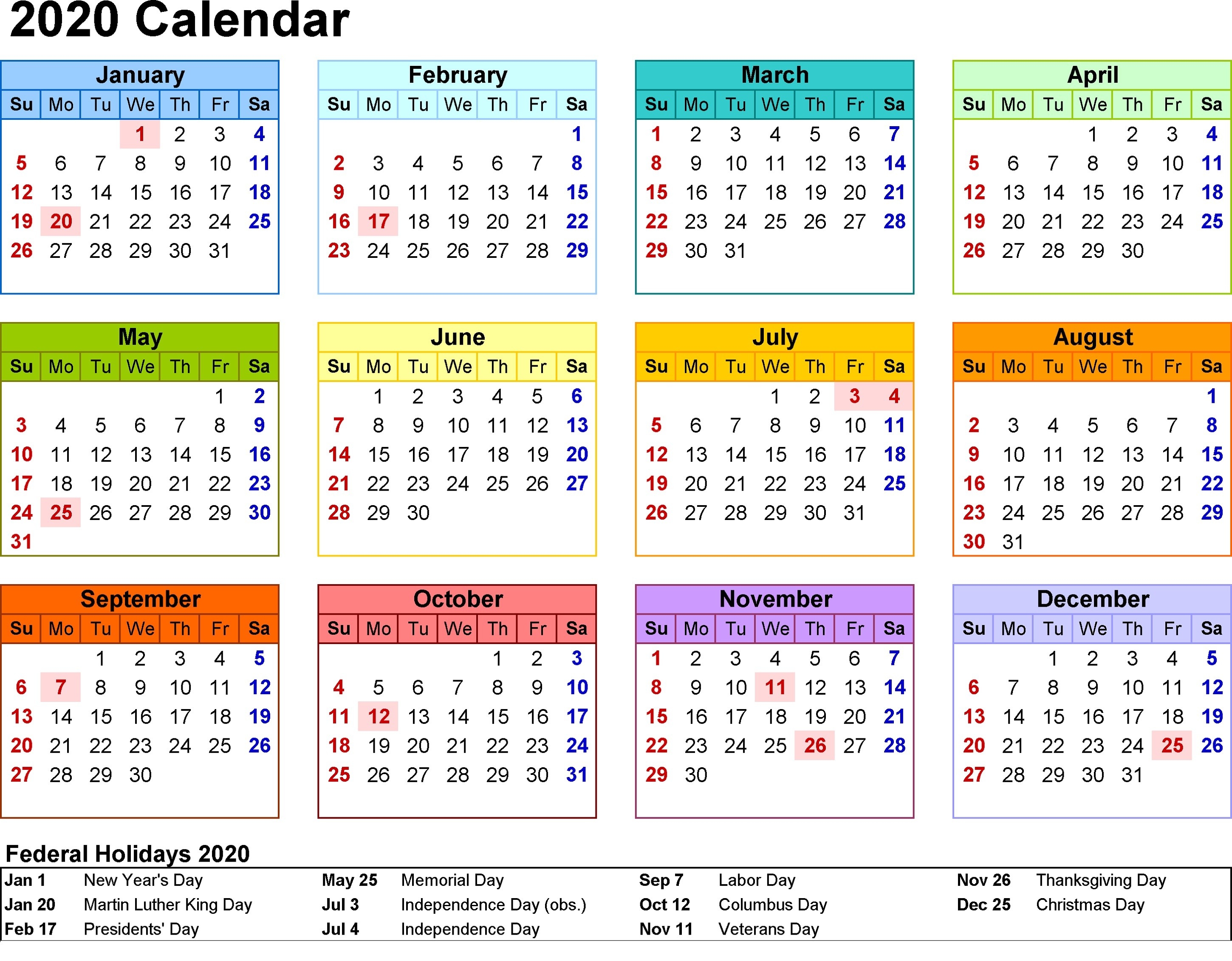 Print Blank Calendar 2020 Yearly And Monthly | Calendar Shelter  Calendar 2020 August-December