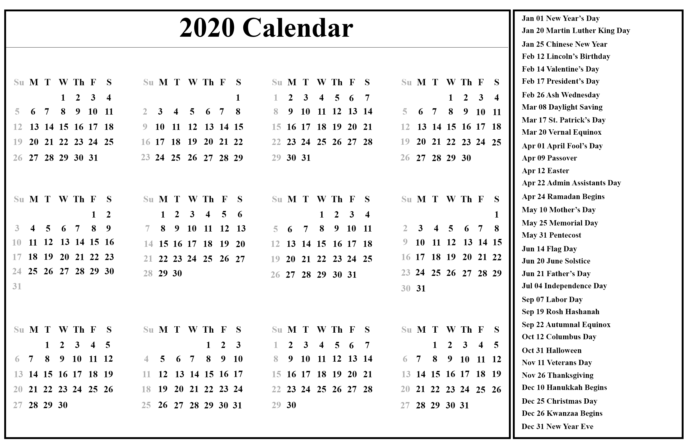 Forex holiday calendar 2020 india
